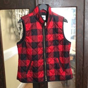 Old Navy- Red and black buffalo plaid vest